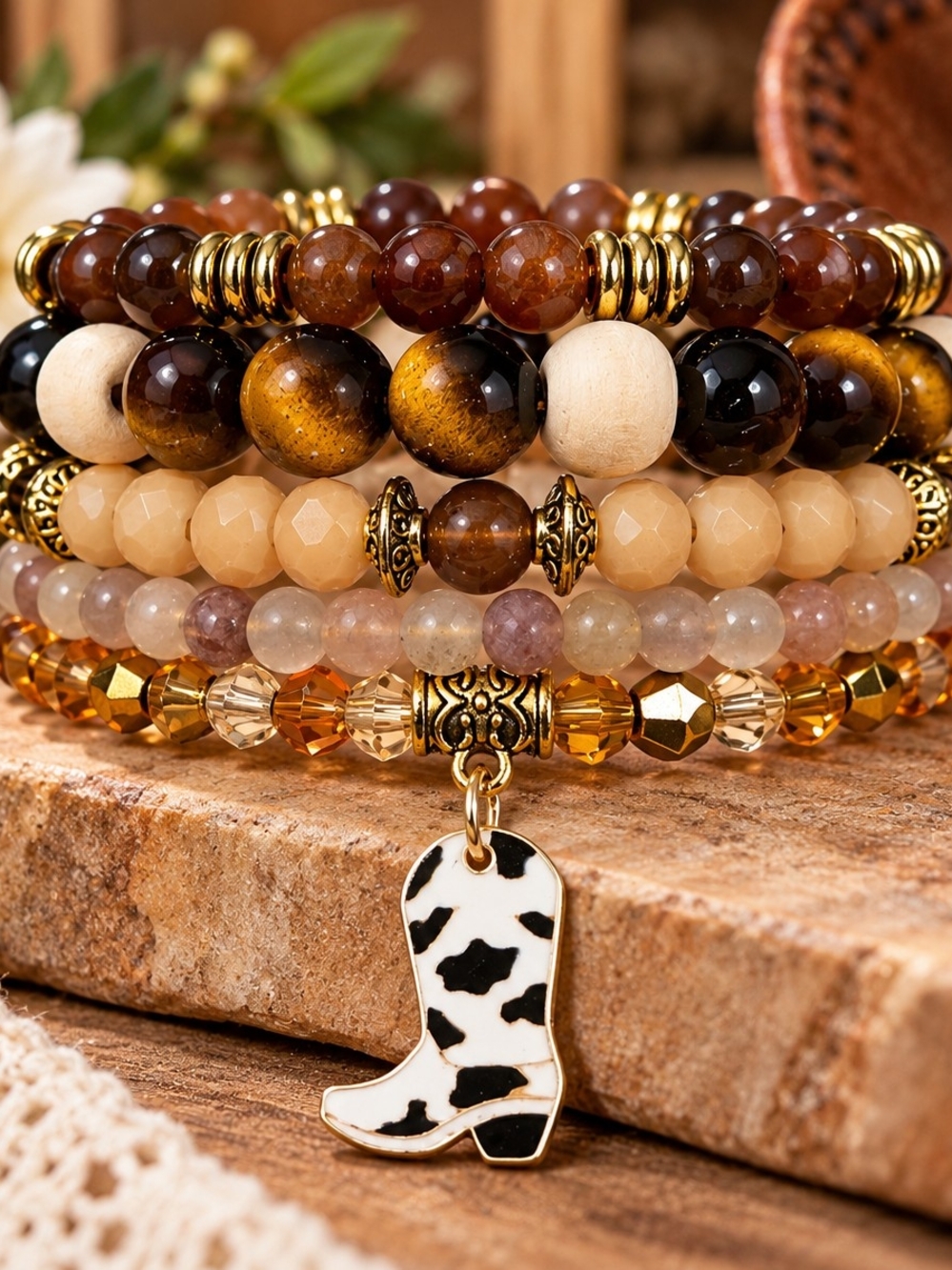 Country Chic Cowgirl Wrap Bracelet Set